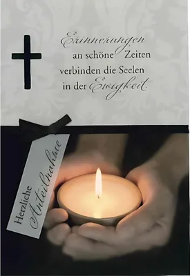 Produktbild von Trauerkarte Motiv 34, Erinnerungen an schöne Zeiten verbinden