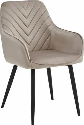 Immagine prodotto di Sedia NANA - velluto beige scuro / gambe nere x 1