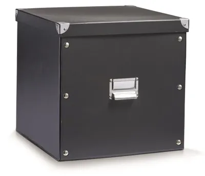 Produktbild von Zeller Aufbewahrungsbox, Pappe, schwarz 33,5x33x32