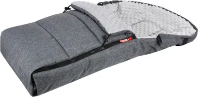 Produktbild von BABYLUX Fußsack 90cm MINKY Kinderwagen Buggy Babyschale Grau + Minky Grau