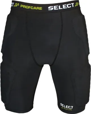 Productafbeelding van Compressiebroek met padding, model 6421, zwarte korte broek, maat XL, voor heren, kleur zwart, maat XL