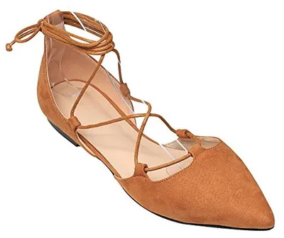 Productafbeelding van Stijlvolle Dames Pumps met Spitse Neus en Kruis Lace Up