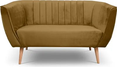 Produktbild von BETTSO 2 sizer Sofa im skandinavischen Stil PIK 2 MON48 Sofas senfgelb Honig-Sofa Honig Gelb