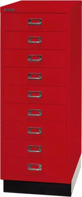 Produktbild von Schubladenschrank MultiDrawer 39er Serie Sockel A3 9 Schubladen kardinalrot