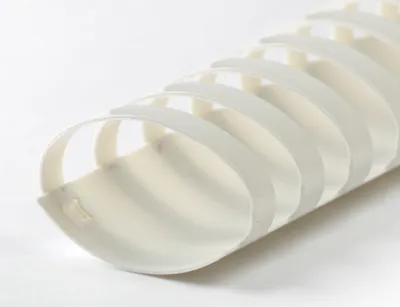 Produktbild von Plastikbinderücken 21 Ringe 32mm, oval weiss