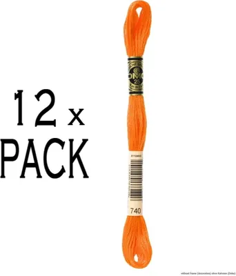 Immagine prodotto di 12x DMC Filo per ricamo Mouline Special 117mc -740, 6 fili, 8m