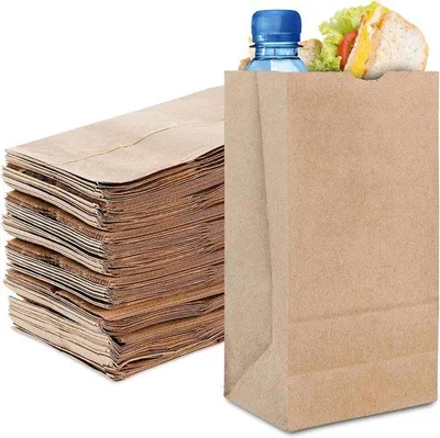 Produktbild von Geschenkzak - braun - 100 Stück - 9 x 5,5 x 17 cm - Papier - Geschenkverpackung