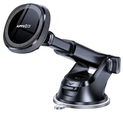 Image de Support de téléphone pour voiture, compatible MagSafe, rotation à 360°, extensible, universel, avec ventouse magnétique, pour iPhone et Samsung