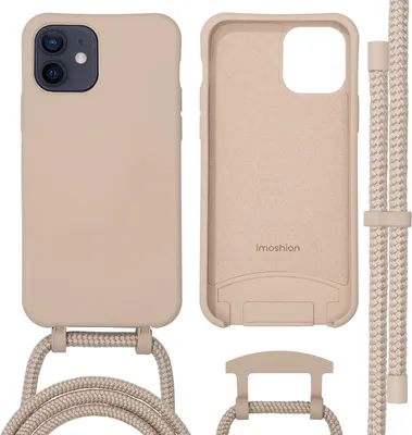 Zdjęcie produktu dla imoshion Kolorowa tylna obudowa z odpinanym paskiem z MagSafe do Apple iPhone 12 (Pro) – Nude