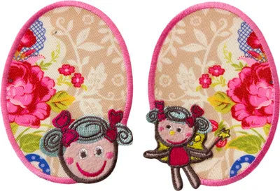 Produktbild von Mono Quick 14165 Flicken "Mädchen" 2 Stück, Bügelbild, Oval Patches