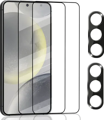 Produktbild von 2-Pack Displayschutzfolie & 2-Pack Objektivschutz fur Samsung S24 5G aus 9H gehärtetem Glas
