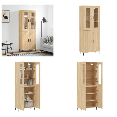 Produktbild von vidaXL Highboard Sonoma Eiche 69,5x34x180 cm Holzwerkstoff - Highboard - Highboards - Sideboard - Schrank