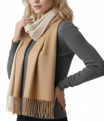 Productafbeelding van Winterse wollen sjaal van 200 x 70 cm met kasjmierlook