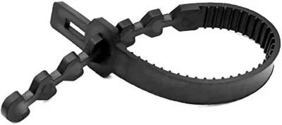 Produktbild von PolkaHome® 5 Stück 32,5 cm schwarze Baumgurte – Verstellbare Gartenbänder zur Pflanzenstützung