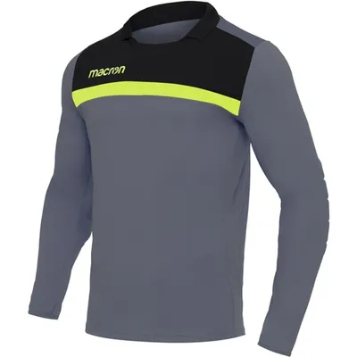 Immagine prodotto di Maglia da tennis Macron Feo a maniche lunghe da uomo - Antracite / Nero / Giallo neon | Taglia: M