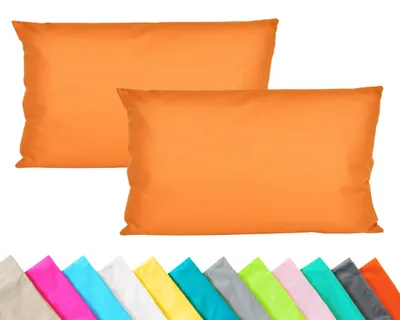 Produktbild von JACK 2er Set Outdoor Kissenhülle Bezug 30x50cm Wasserfest Stuhl Kissen Garten Orange