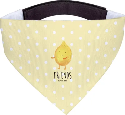 Produktbild von Mr. & Mrs. Panda Halstuch Hund Beste Freunde Zitrone - Gelb Pastell - Geschenk, Hunde, Tuch, Lustige Sprüche, Hunde-Bandana, Fehlende Keywords, Hundehalstuch