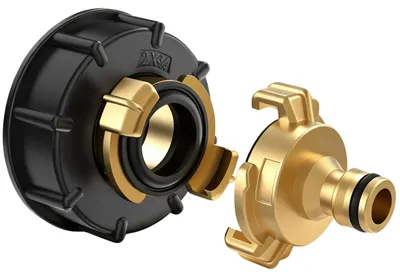 IBC-Adapter S60x6 auf 3/4" männlich mit Klickverschluss