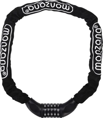 Produktbild von MONZANA® Fahrradschloss 90cm Zahlencode 6mm Stahlkettenglieder 5-stelliges Motorrad Fahrrad Zahlenschloss Kettenschloss