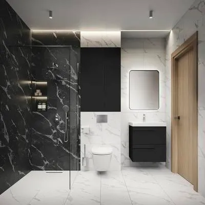 Produktbild von LAUFEN Hängeschrank LIDA BxHxT 45 x 120 x 17 cm Frontfarbe schwarz