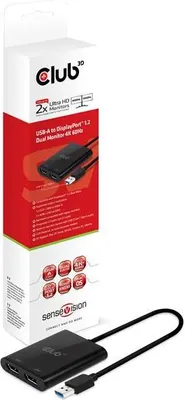 Immagine prodotto di CLUB3D CSV-1477 CLUB3D da USB A a DisplayPort™ 1.2 Dual Monitor 4K 60Hz