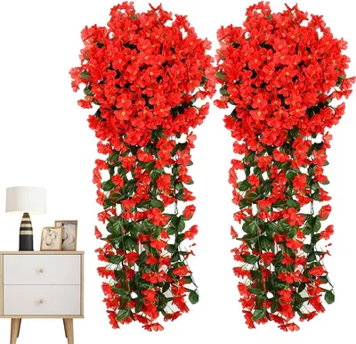 Obrázek produktu pro Umělá orchidejová dekorace, závěsný květinový kytice, umělé květiny (2)