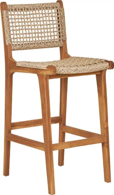 Image de Derby tabouret de comptoir teck, polyrattan.
