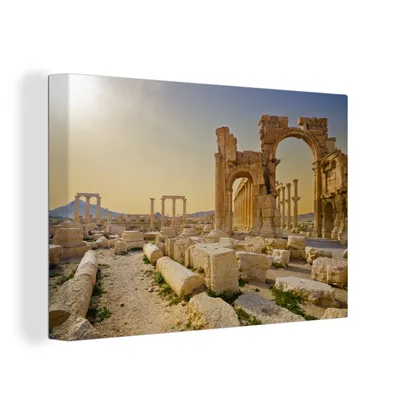 Obrázek produktu pro OneMillionCanvasses® Malba na plátně Nástěnná malba na plátně - Ruiny Palmýry v Sýrii - 150x100cm