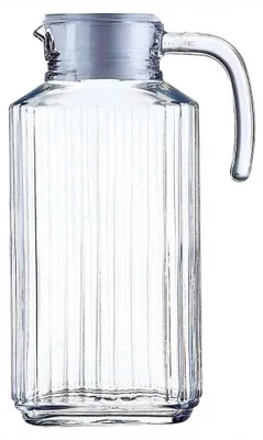 Image de Bouteille isotherme avec couvercle, 1,7 litre, en verre, transparente