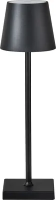 Produktbild von BELIANI Tischlampe Schwarz Metall Kabellos Wiederaufladbar Akku Touch Funktion LED Dimmfunktion USB Kabel Indoor Outdoor Tischleuchte Schreibtischlampe