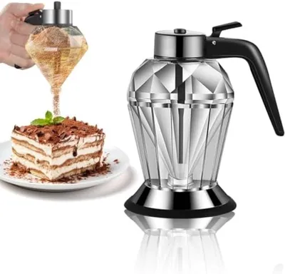 Produktbild von PromoHome® Tropffreier Sirupspender – 200ml Glas-Ausgießflasche mit praktischem Griff