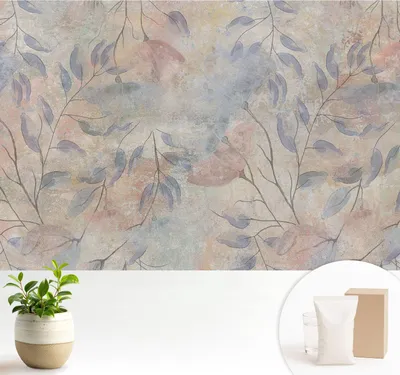 Obrázek produktu pro Samolepicí fototapeta – 104 x 70 cm – tapeta – nástěnná tapeta – nástěnné obrazy – samolepicí fólie – dekorativní fólie – tapetová fólie – stěna – dekorace – obývací pokoj – abstraktní listy