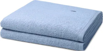 Produktbild von Ross Vita 2 X Duschtuch im Set Walkfrottee aus Baumwolle 520 g/m², Flauschig weich saugstark und pflegeleicht, Gewebte Bordüre mit Logo Stickerei