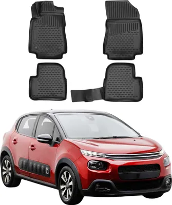 Image de 2016-2024 Citroën C3 Tapis de sol TPE noir 4 pièces