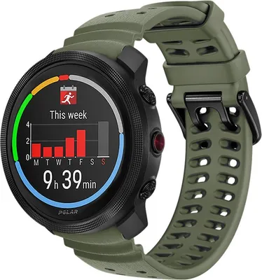 Produktbild von Strap-it Smartwatch Silikon-Grain-Armband 22mm - passend für Polar Vantage M / Vantage M2 / Vantage M3 / Vantage V3 / Grit X2 Pro / Grit X Pro / Grit X (army green)