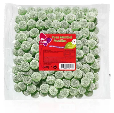 Obrázok produktu pre Red Band Euca Mentolové pastilky extra silné a s cukrom 500g
