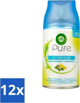 Immagine prodotto di Air Wick Freshmatic – Ricarica per deodorante per ambienti – Rinfrescante con oli essenziali puri – 250 ml - Confezione risparmio - 12 pezzi