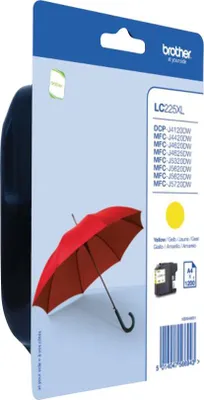 Image de Brother LC225XLYBP - Rendement élevé - jaune - original - sous blister - cartouche d'encre - pour Brother DCP-J4120, MFC-J4420, J4620, J5320, J5625, J5720, Business Smart MFC-J4420, J4620 (LC-225XLYBP)