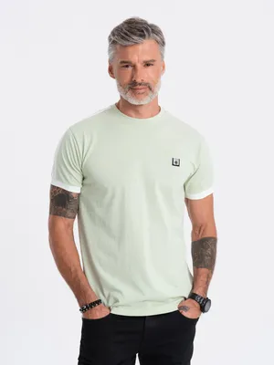Obrázok produktu pre Ombre Clothing Pánske tričko s krátkym rukávom Calocheu svetlo mätová S