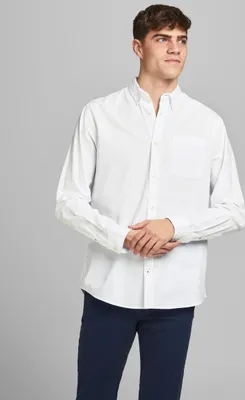 Produktbild von Jack & Jones Hemd Langärmliges OXFORD SHIRT mit Button-Down Kragen