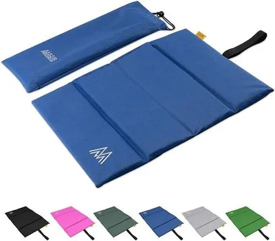 Productafbeelding van Famanu XL buitenzitkussen met tas - Opvouwbaar, wasbaar, thermisch, blauw
