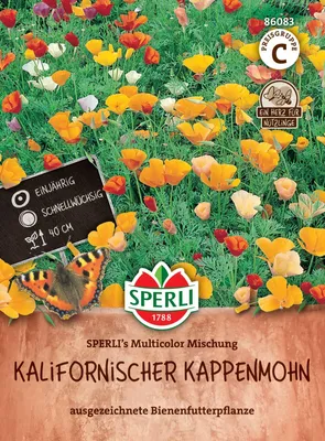 Produktbild von SPERLI Kalifornischer Kappenmohnsamen Multicolor Eschscholzia californica 150 Pflanzen