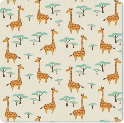 Produktbild von MuchoWow® Mauspad Mousepad Giraffe - Tiere - Muster 30x30 cm - Mousepads - Maus Mat - Pad - Mausunterlage - Gaming