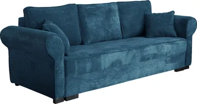 Produktbild von MIRJAN24 Schlafsofa Olimpia Cord, Couch mit Schlaffunktion und Bettkasten, Freistehendes 3 Sitzer Aufklappbar Sofa (Farbe: Poso 05)