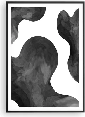 Produktbild von Gerahmtes Poster - Schwarzer Rahmen - Abstraktion Form Figur - 70x100 cm - Wand Bild - Wanddeko - Wandbilder - Kunstposter - Wandposter - Bilderrahmen - Bilder - Kunstdruck - P2BPA70x100-5134