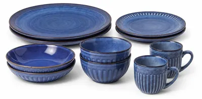 Immagine prodotto di Set da tavola in Vetroceramica Marine da 10 pezzi per 2 persone – blu, Clay