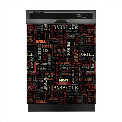 Produktbild von Aufkleber sticker 60x70 cm Dekorative folie Spülmaschine - BBQ Texte grillen