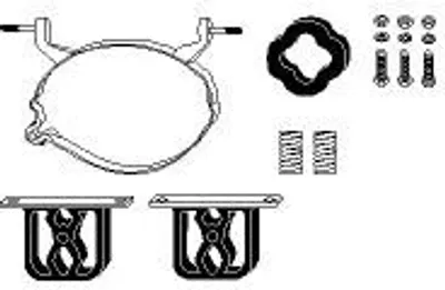 Produktbild von HJS 82 12 9079 Montagesatz Auspuffanlage Abgasanlage für BMW 3 Limousine (E36) 3 Coupe (E36) 3 Touring (E36)