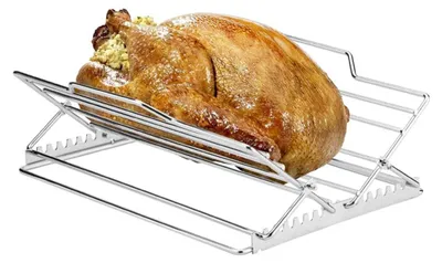 Image de Grille en acier inoxydable pour rôtir le poulet et la dinde