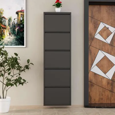 Produktbild von Skye Decor, 5 Piece Metal - Anthracite, Schuhschrank, Anthrazit, 100% METALL, 50 x 15 x 169 cm